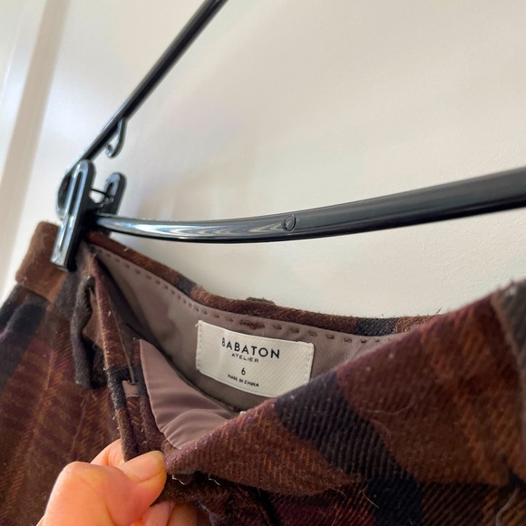 Aritzia Babaton Plaid Trousers - Picture 2 of 3